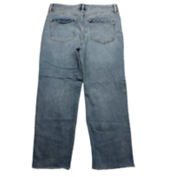 Wild Fable High Rise Straight Ankle Jeans Medium Wash 14 Distressed - Picture 4 of 9